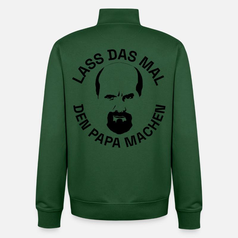 Stromberg Lass Das Mal Den Papa Machen Mit Bernd - Unisex Organic Zip Sweatshirt von Stanley/Stella - Flaschengrün