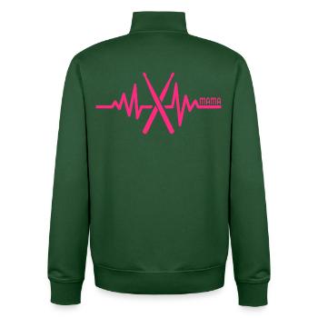 Batterie Maman Percussionniste - Sweat zippé unisexe en coton bio Stanley/Stella - vert bouteille - Dos - AI Model Male 185 dark (185cm)
