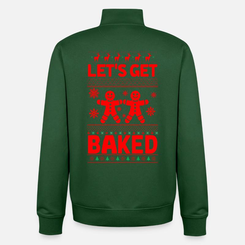 Lebkuchenmann - Unisex Organic Zip Sweatshirt von Stanley/Stella - Flaschengrün