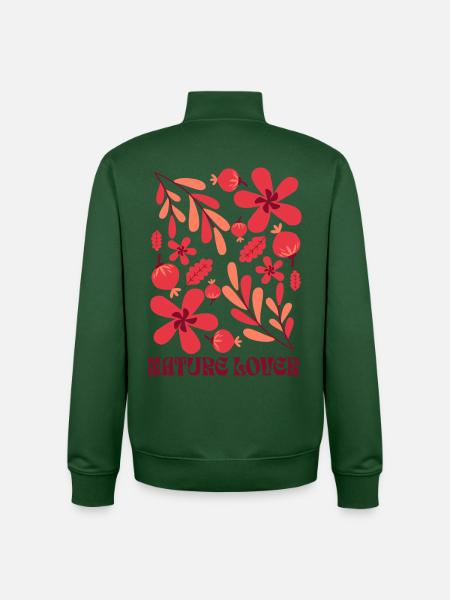 Nature Lover - Unisex Organic Zip Sweatshirt von Stanley/Stella - Flaschengrün