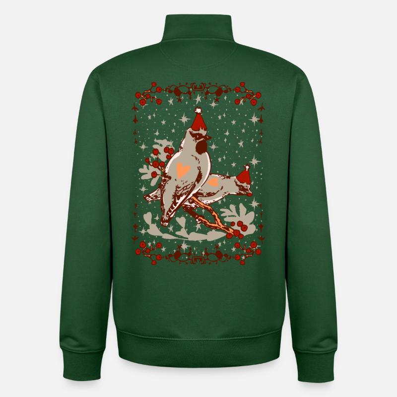 TILHET - Sweat zippé unisexe en coton bio Stanley/Stella - vert bouteille