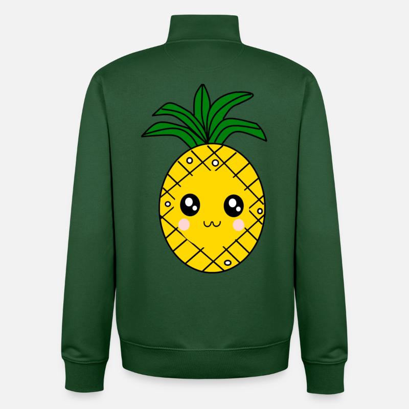Fasching, Karneval, Kostüm, Ananas - Unisex Organic Zip Sweatshirt von Stanley/Stella - Flaschengrün