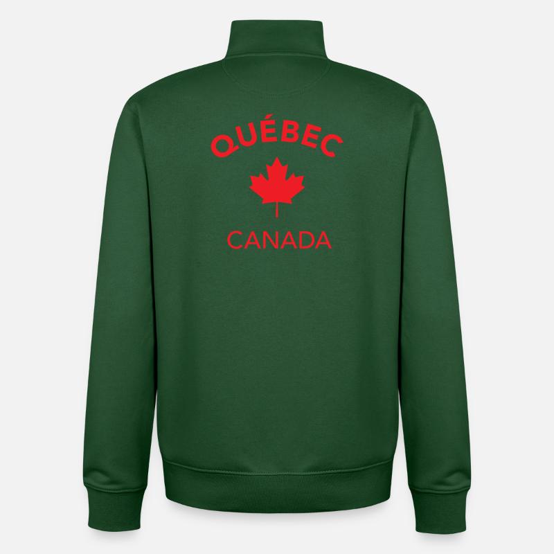 QUEBEC CANADA - Unisex Organic Zip Sweatshirt von Stanley/Stella - Flaschengrün