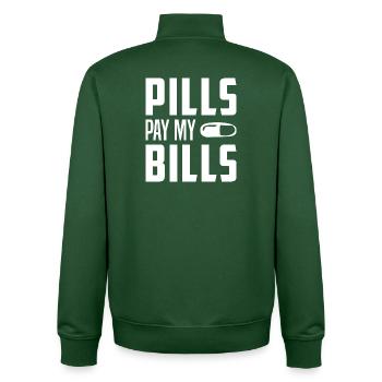 Pharmacist Pride of the Profession Humor T-Shirt - Unisex Organic Zip Sweatshirt by Stanley/Stella - bottle green - Back - AI Model Male 185 dark (185cm)