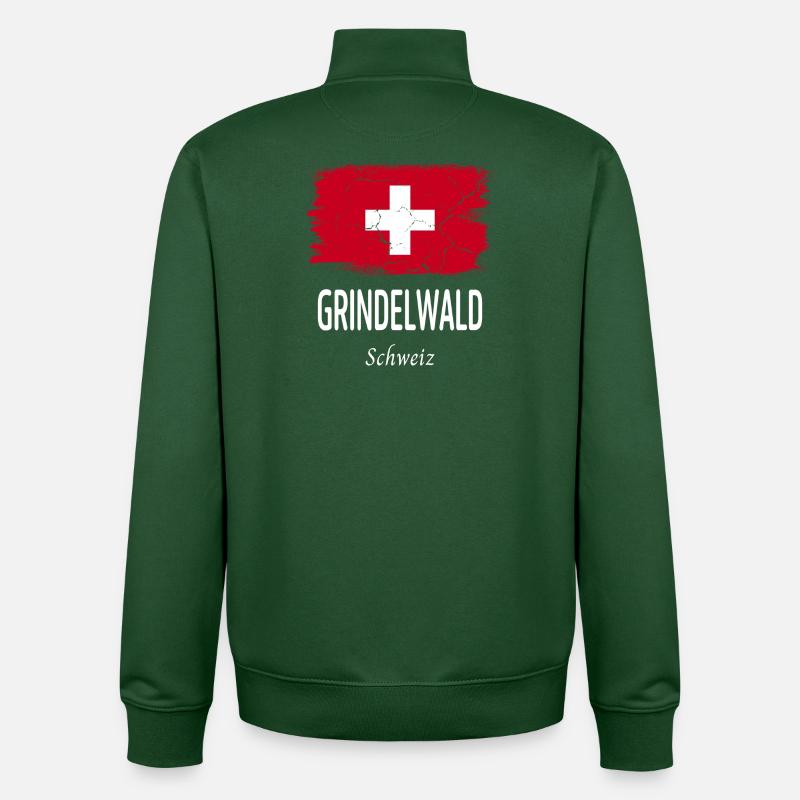 Grindelwald - Unisex Organic Zip Sweatshirt by Stanley/Stella - bottle green
