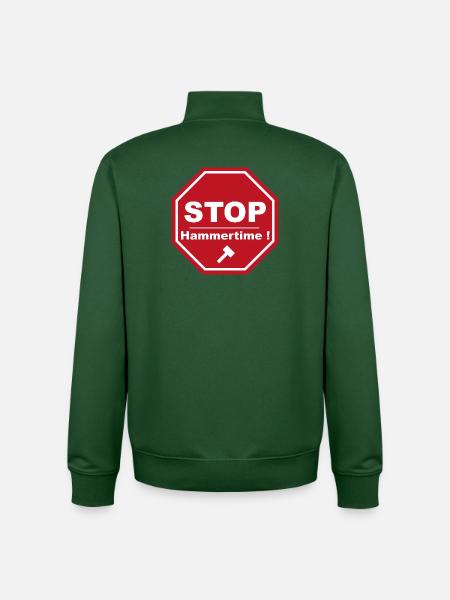 Stop Hammertime - Unisex Organic Zip Sweatshirt by Stanley/Stella - bottle green