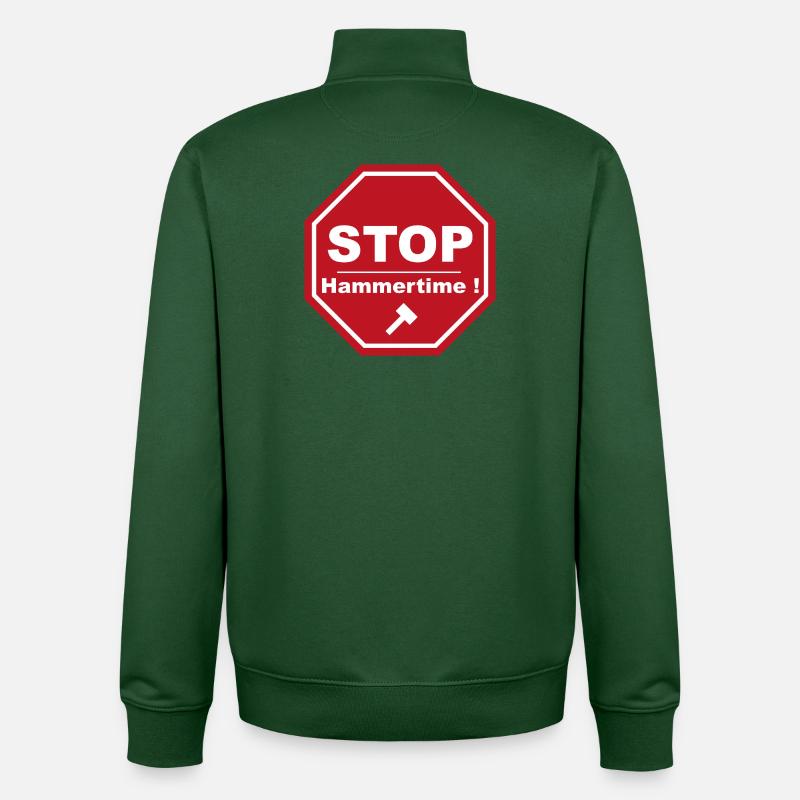 Stop Hammertime - Unisex Organic Zip Sweatshirt by Stanley/Stella - bottle green