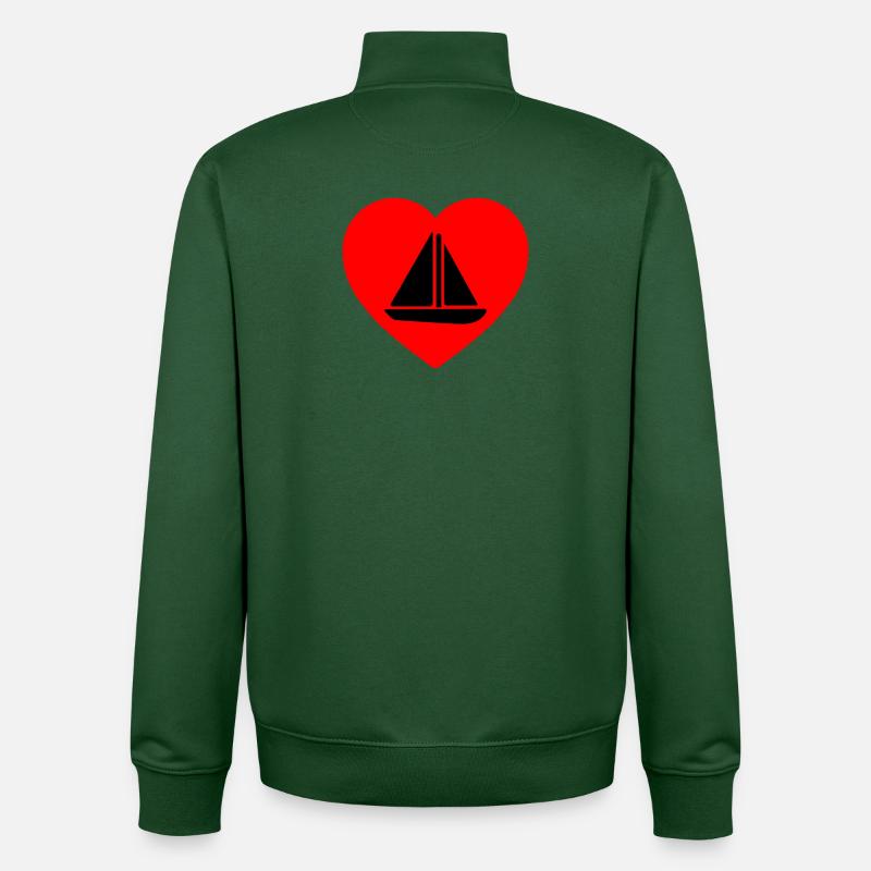 Sail - Unisex Organic Zip Sweatshirt by Stanley/Stella - bottle green
