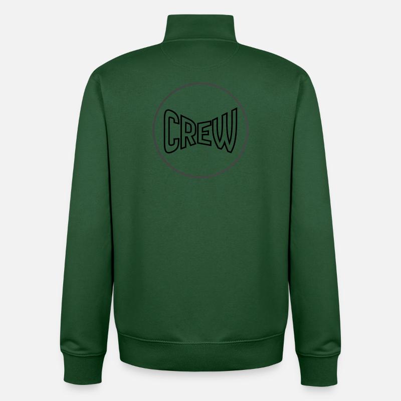 Black Circle Minimal - Unisex Organic Zip Sweatshirt by Stanley/Stella - bottle green