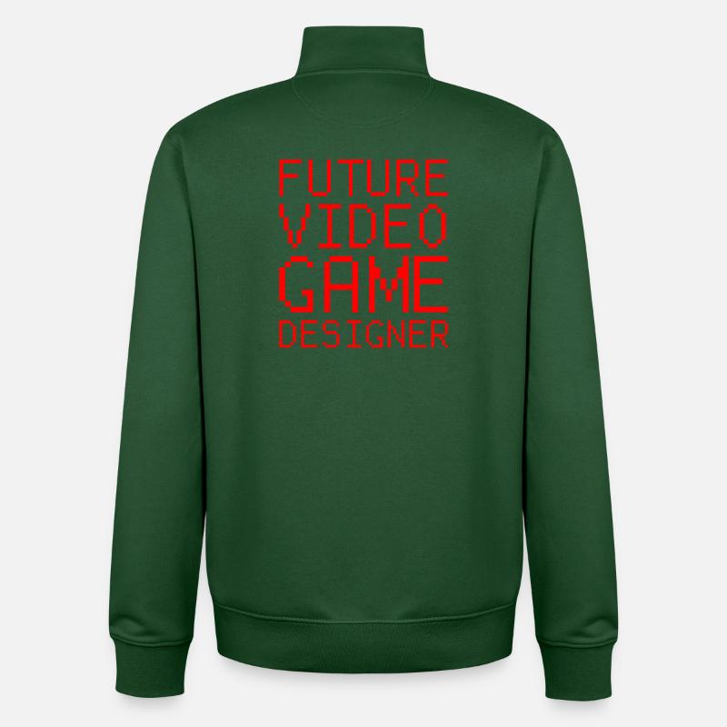 Future Video Game Designer  - Unisex Organic Zip Sweatshirt by Stanley/Stella - bottle green