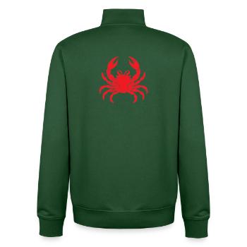 Krabbe - Unisex Organic Zip Sweatshirt von Stanley/Stella - Flaschengrün - Hinten - AI Model Male 185 dark (185cm)
