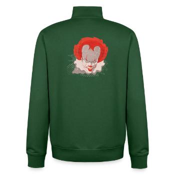 ES – Ikonisches Pennywise Design - Unisex Organic Zip Sweatshirt von Stanley/Stella - Flaschengrün - Hinten - AI Model Male 185 dark (185cm)