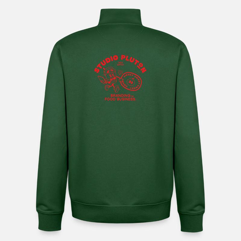 Studio Pluton - 2024 Edition (red) - Unisex Organic Zip Sweatshirt by Stanley/Stella - bottle green