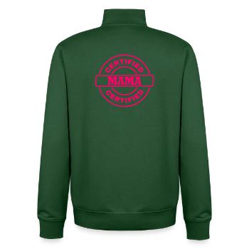 Certified mama - Unisex Organic Zip Sweatshirt von Stanley/Stella - Flaschengrün - Hinten - AI Model Male 185 dark (185cm)