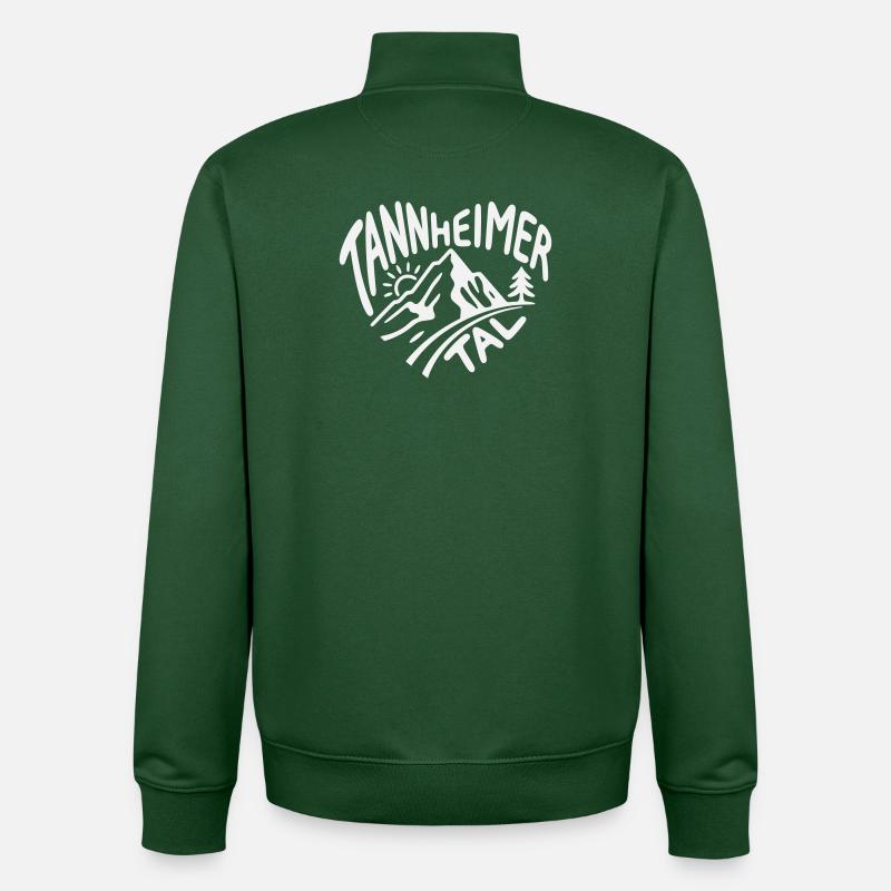 Tannheimer Tal Mountain Trail - Unisex Organic Zip Sweatshirt by Stanley/Stella - bottle green