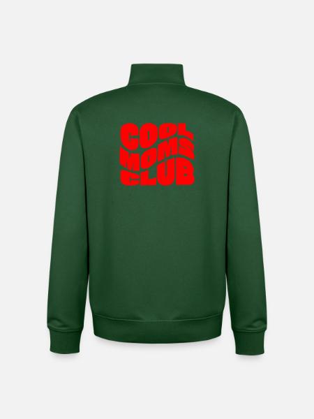 Cool moms club - Unisex Organic Zip Sweatshirt by Stanley/Stella - bottle green