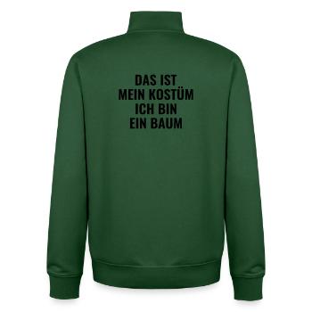 Tree Costume Carnival Carnival Muffle - Unisex Organic Zip Sweatshirt by Stanley/Stella - bottle green - Back - AI Model Male 185 dark (185cm)