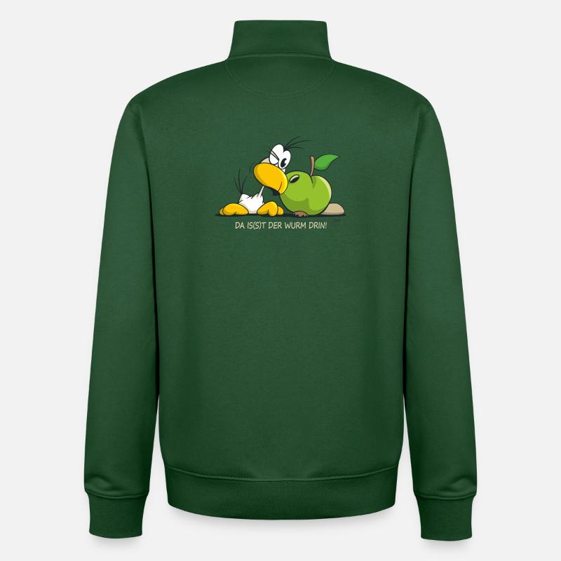 SITO - Da is(s)t der Wurm drin! - Unisex Organic Zip Sweatshirt von Stanley/Stella - Flaschengrün