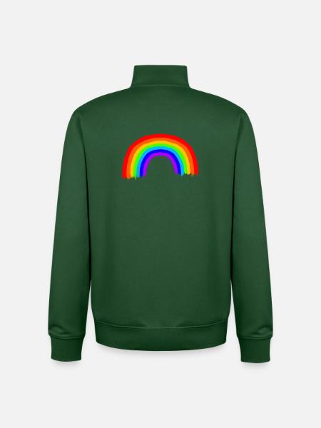 Rainbow / RGB - Unisex Organic Zip Sweatshirt by Stanley/Stella - bottle green