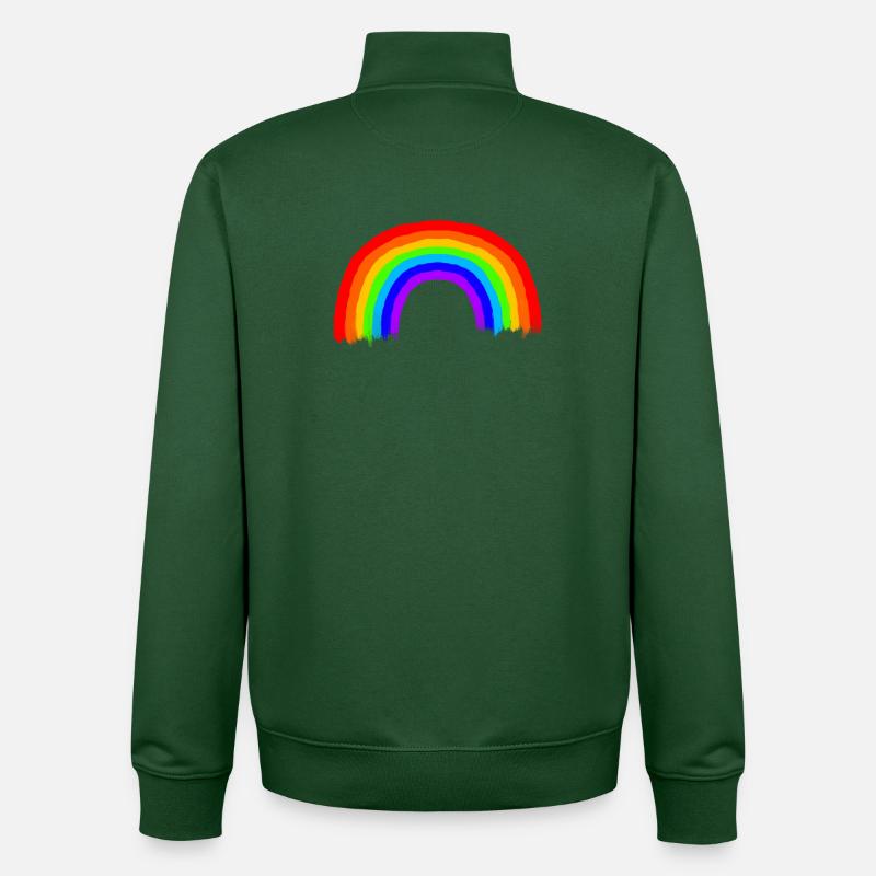 Regenbogen / RGB - Unisex Organic Zip Sweatshirt von Stanley/Stella - Flaschengrün