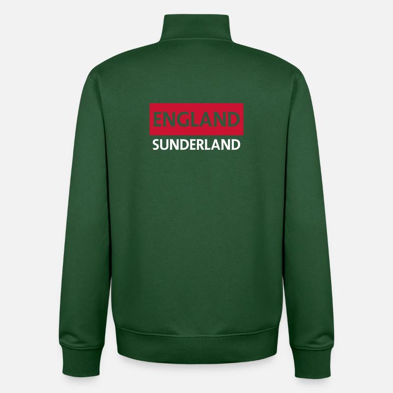 England City Skyline mit Linseneffekt - Unisex Organic Zip Sweatshirt von Stanley/Stella - Flaschengrün