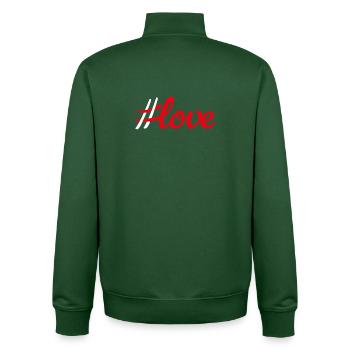 Hashtag Love Liebe Hochzeit coole Quotes Pärchen - Unisex Organic Zip Sweatshirt von Stanley/Stella - Flaschengrün - Hinten - AI Model Male 185 dark (185cm)