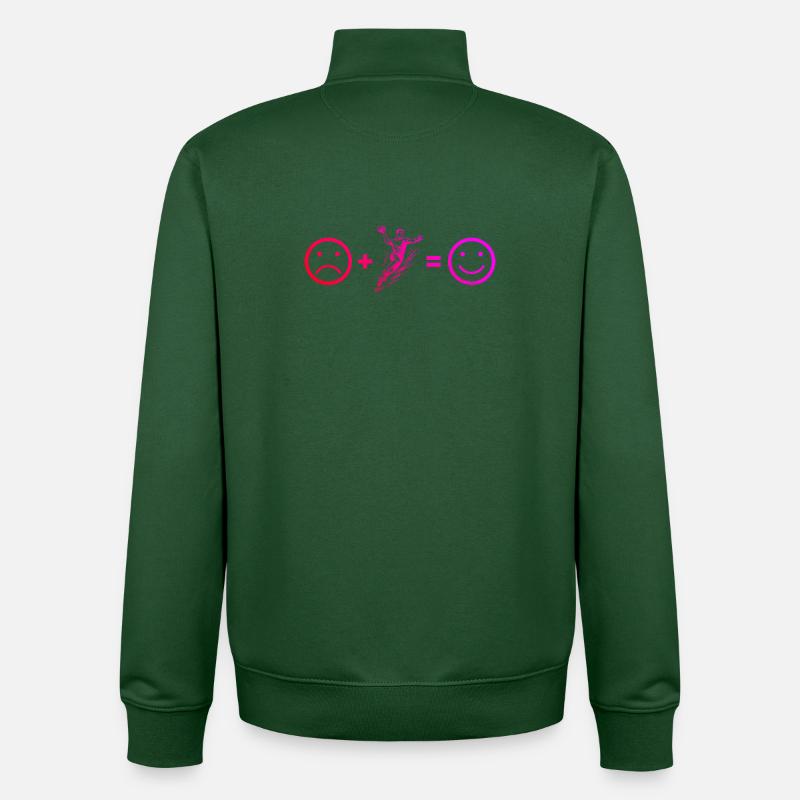 Déclaration pour tout le handball masculin - Sweat zippé unisexe en coton bio Stanley/Stella - vert bouteille