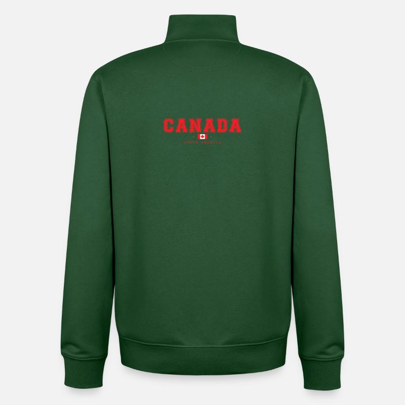 Canada - Unisex Organic Zip Sweatshirt by Stanley/Stella - bottle green