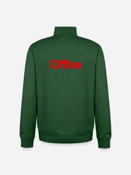 Offline - Unisex Organic Zip Sweatshirt by Stanley/Stella - bottle green