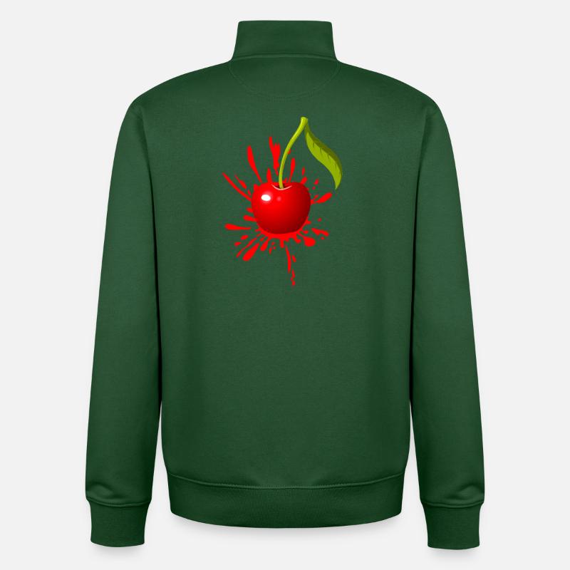 Kirsche Farbexplosion - Unisex Organic Zip Sweatshirt von Stanley/Stella - Flaschengrün