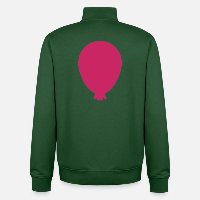 Forme de ballon - Sweat zippé unisexe en coton bio Stanley/Stella - vert bouteille