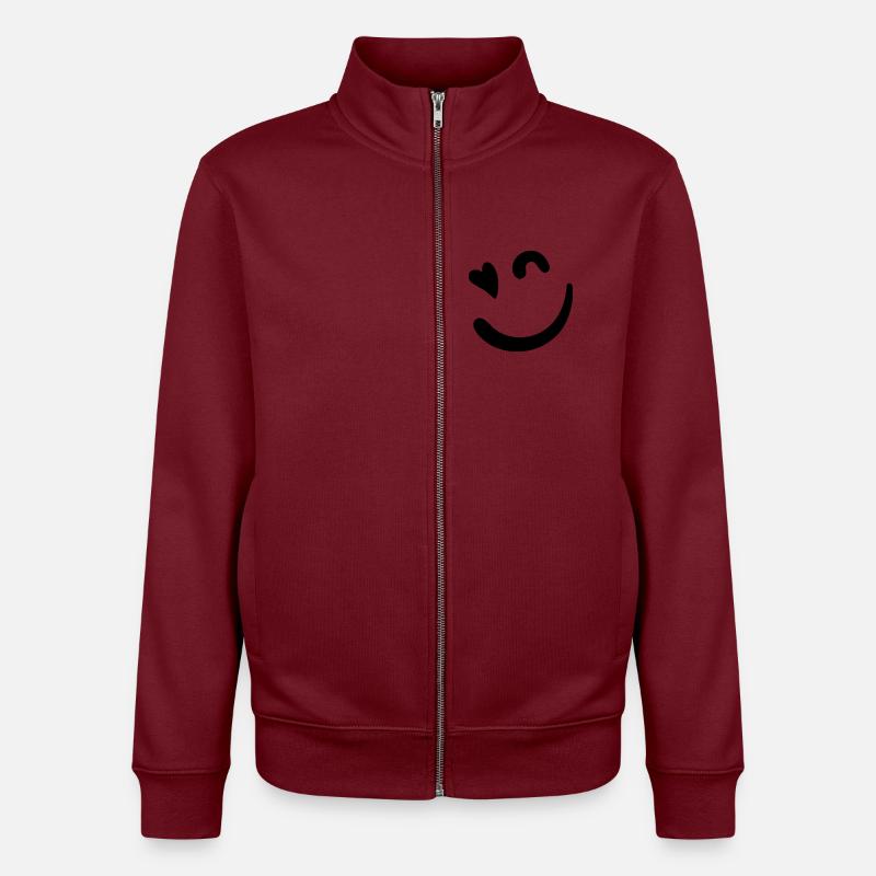 Leuchtfeuer-Logo - Rot - Unisex Organic Zip Sweatshirt von Stanley/Stella - Burgunderrot