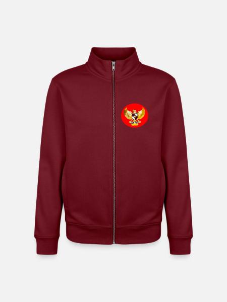 Indonesien sport liga Indonesien fodbold badminton - Stanley/Stella unisex sweatshirt med lynlås i økologisk - burgunder-rød