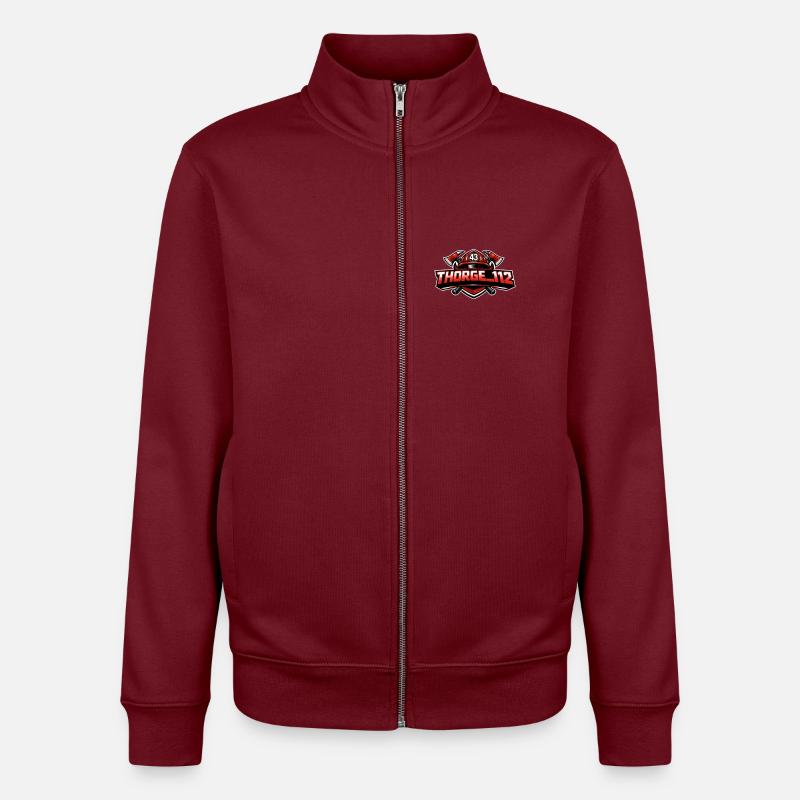 thorge_112 logo - Sweat zippé unisexe en coton bio Stanley/Stella - bordeaux