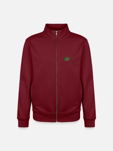 Plante d’intérieur - Sweat zippé unisexe en coton bio Stanley/Stella - bordeaux