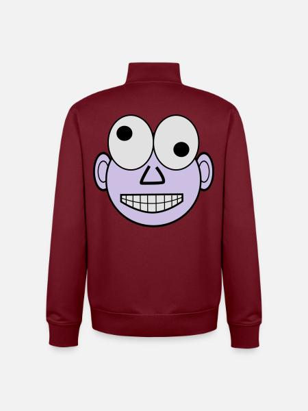 funny face - Sweat zippé unisexe en coton bio Stanley/Stella - bordeaux