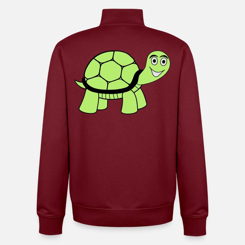 Schildkröte - Unisex Organic Zip Sweatshirt von Stanley/Stella - Burgunderrot