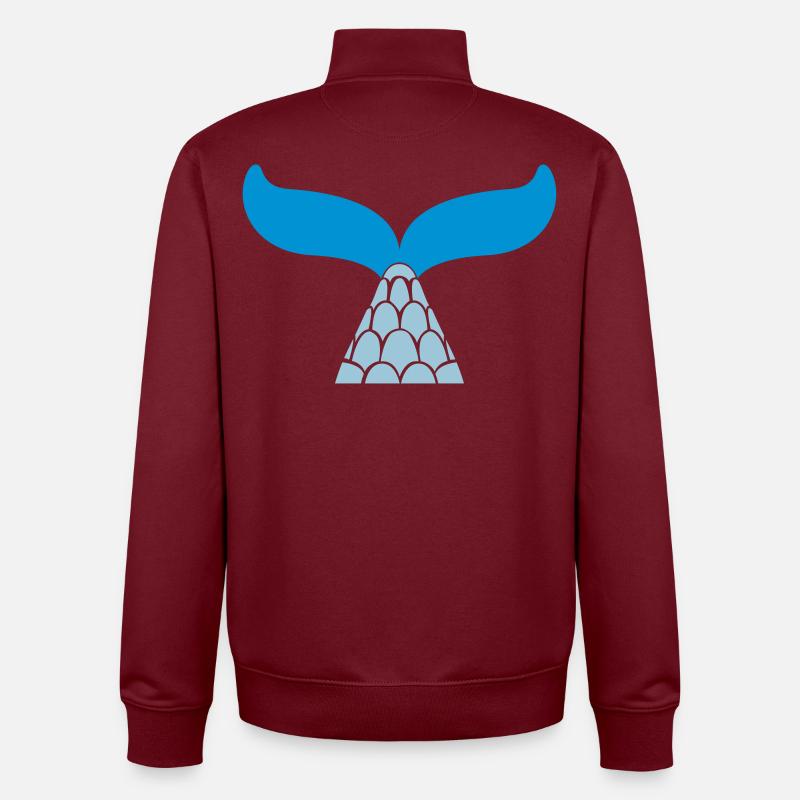 sirène - Sweat zippé unisexe en coton bio Stanley/Stella - bordeaux