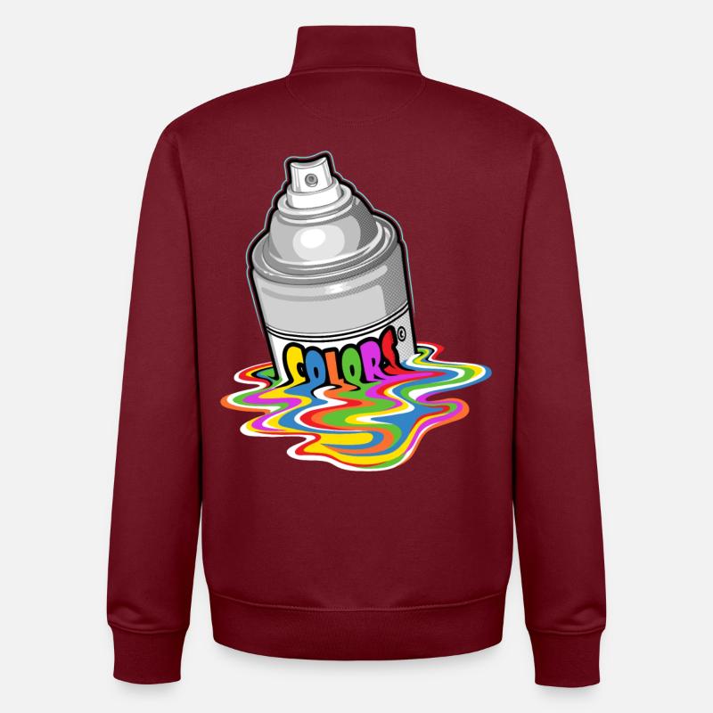 Melting spray - Unisex Organic Zip Sweatshirt von Stanley/Stella - Burgunderrot