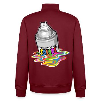 Melting spray - Unisex Organic Zip Sweatshirt by Stanley/Stella - burgundy - Back - AI Model Male 185 dark (185cm)