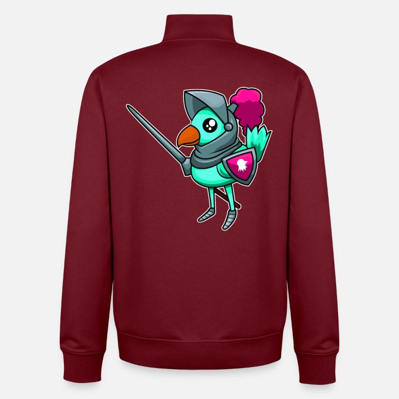 Ritterlicher Vogel - Unisex Organic Zip Sweatshirt von Stanley/Stella - Burgunderrot