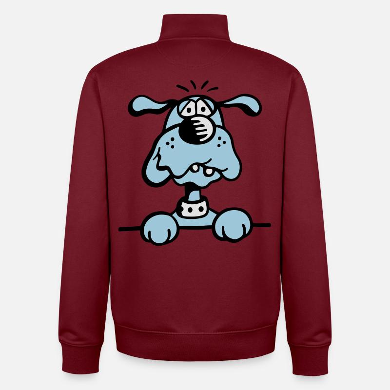 Chien - Sweat zippé unisexe en coton bio Stanley/Stella - bordeaux