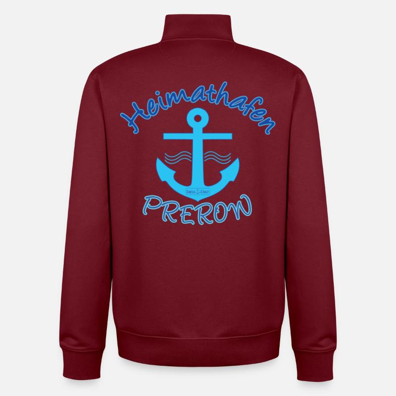 Heimathafen Prerow - Unisex Organic Zip Sweatshirt von Stanley/Stella - Burgunderrot