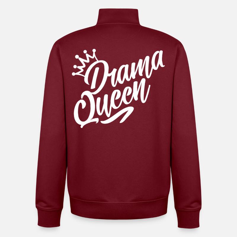 Drama Queen - Unisex Organic Zip Sweatshirt von Stanley/Stella - Burgunderrot