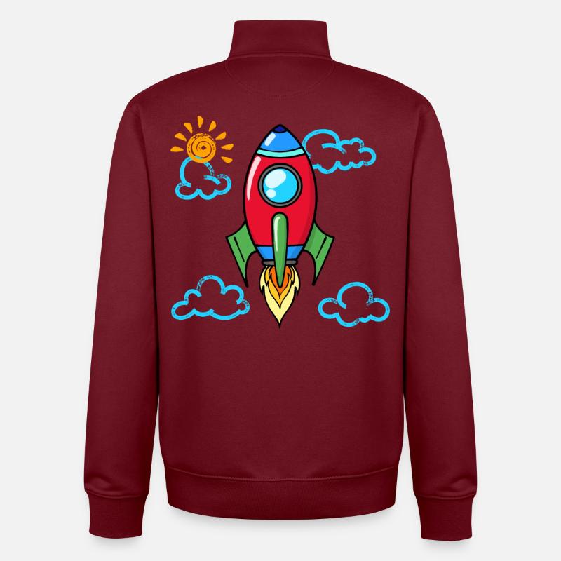 Début de l’école Lancement de l’école - Sweat zippé unisexe en coton bio Stanley/Stella - bordeaux