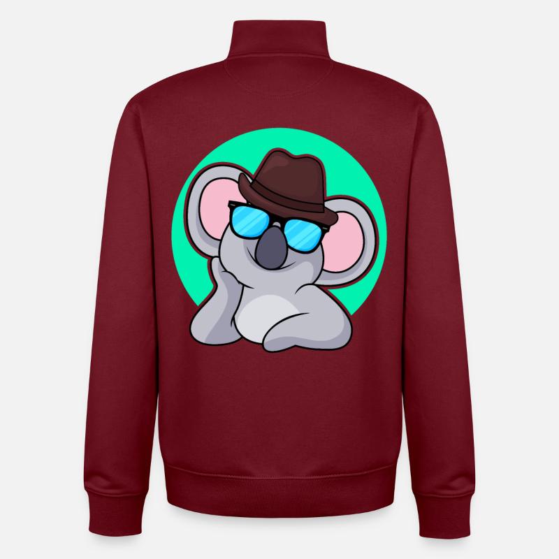 Lustiger Koala Bär - Unisex Organic Zip Sweatshirt von Stanley/Stella - Burgunderrot
