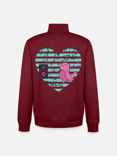 Ich Singe kostenlos - Unisex Organic Zip Sweatshirt von Stanley/Stella - Burgunderrot