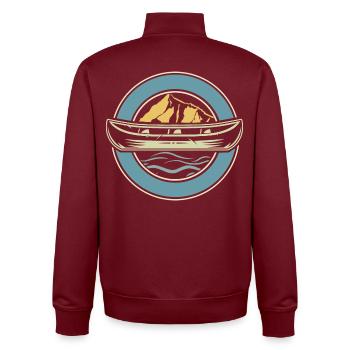 Kanu Kanut Kanutin Kanufahrer - Unisex Organic Zip Sweatshirt von Stanley/Stella - Burgunderrot - Hinten - AI Model Male 185 dark (185cm)