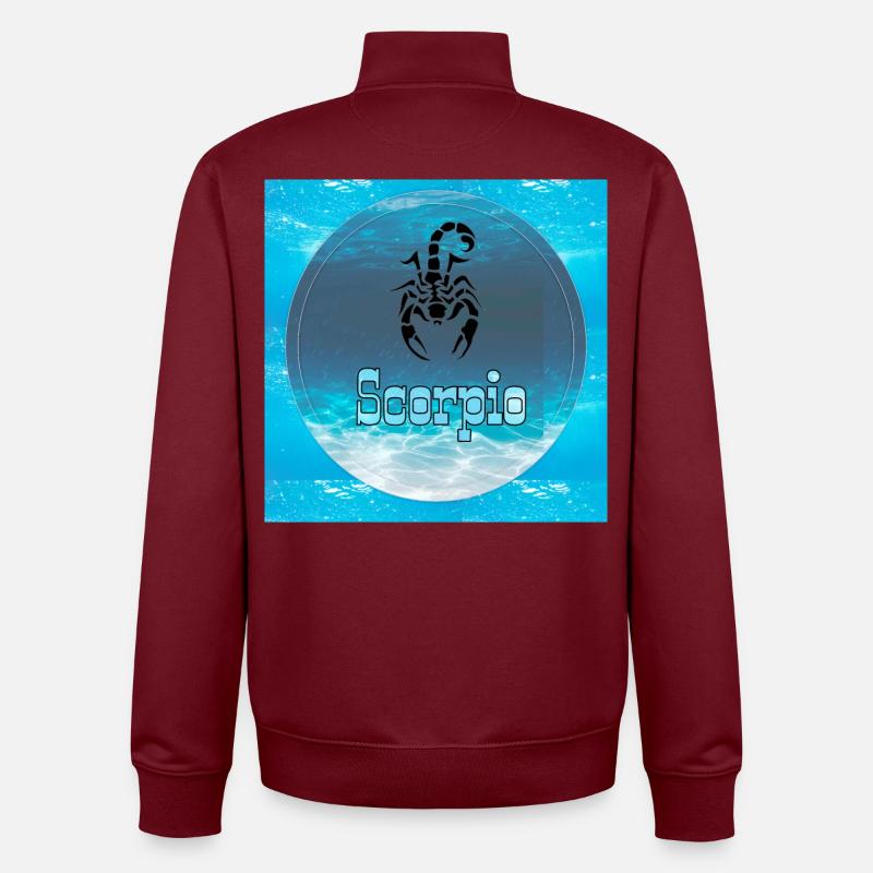 scorpio - Unisex Organic Zip Sweatshirt by Stanley/Stella - burgundy