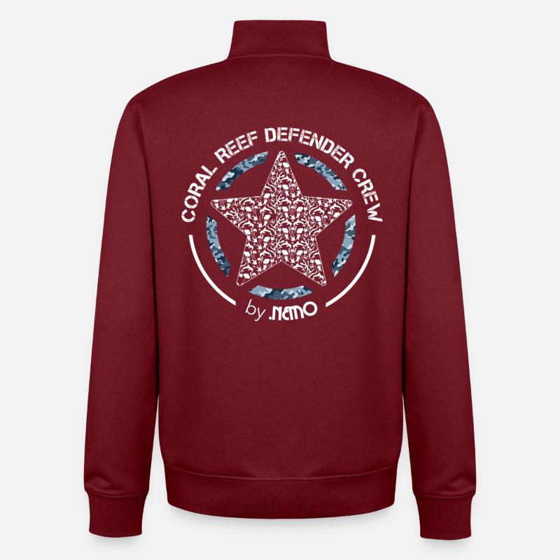 CORAL REEF DEFENDER by . Nemo - Unisex Organic Zip Sweatshirt by Stanley/Stella - burgundy